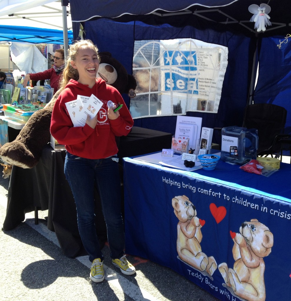 Lezah volunteering for Teddy Bears with Heart at Good Ol' Days