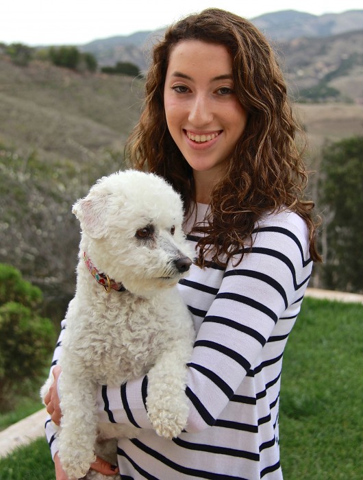 Hannah Grogin and her dog, Bianca